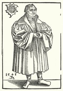 Luther Márton német protestáns reformátor későbbi életében (metszet)