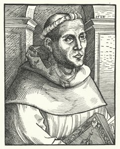 Luther Márton mint augustinus szerzetes (metszet)