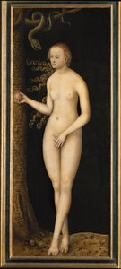 Eve. Egy oltár szárnyainak külső oldala ... (olaj, fa) alkotó: Lucas the Elder Cranach