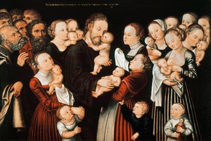 Jézus és a gyerekek alkotó: Lucas the Elder Cranach