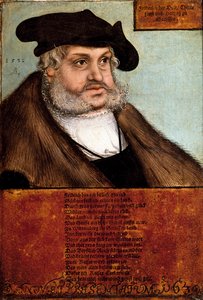 Bölcs III. Frigyes, Szászország nagyválasztójának portréja (Festmény alkotó: Lucas the Elder Cranach