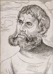 Luther Márton portréja „Junker Jorgként” – Lucas Cranach, idősebb – 1522 alkotó: Lucas the Elder Cranach