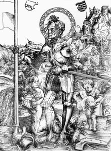 Szent György (fametszet) (f/w fotó) alkotó: Lucas the Elder Cranach