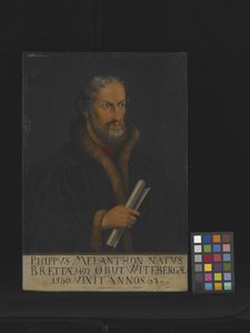 Philipp Melanchthon portréja (olaj, fa) alkotó: Lucas the Younger Cranach