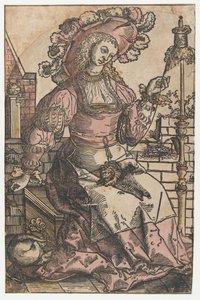 pörgő nő alkotó: Lucas van Leyden (attributed to)