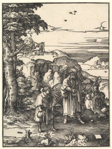 Ábrahám feláldozza Izsákot, 1517-19. alkotó: Lucas van Leyden