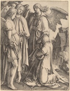 Ábrahám és a három angyal alkotó: Lucas van Leyden
