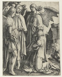 Ábrahám és a három angyal alkotó: Lucas van Leyden