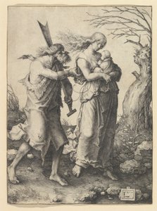 Ádám és Éva a kiűzetés után, 1510. alkotó: Lucas van Leyden