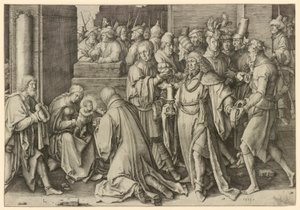 A mágusok imádása alkotó: Lucas van Leyden