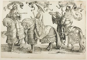 Akház, Ezékiás, Manasszesz, negyedik tábla, Izrael tizenkét királyából alkotó: Lucas van Leyden