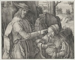 Krisztus mint kertész Megjelenik Szent Mária Magdolnának alkotó: Lucas van Leyden