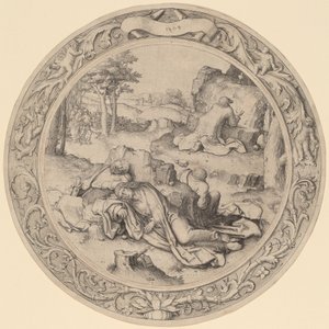 Krisztus a Gecsemánéban (Agónia a kertben) alkotó: Lucas van Leyden