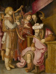 Dávid hárfán játszik Saulnak alkotó: Lucas van Leyden