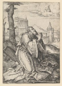 Dávid imádkozik, kb. 1507. alkotó: Lucas van Leyden