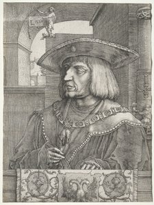I. Maximilian császár, 1520. alkotó: Lucas van Leyden