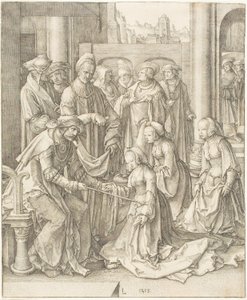 Eszter Ahasvérus előtt alkotó: Lucas van Leyden