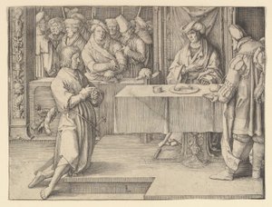 József fáraók álmait tolmácsolja, 1512. alkotó: Lucas van Leyden
