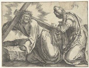 A kereszt hordozása alkotó: Lucas van Leyden
