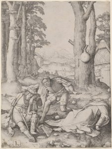 Mahomet és Sergius szerzetes alkotó: Lucas van Leyden