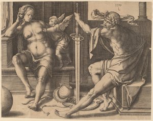 Mars, Vénusz és Ámor alkotó: Lucas van Leyden
