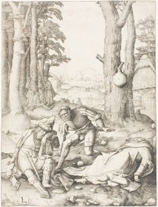 Mohammed és Szergiusz szerzetes alkotó: Lucas van Leyden