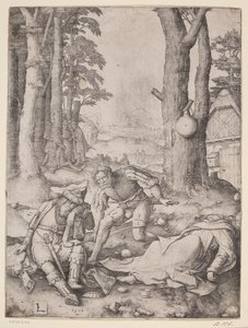 Mohamed és Sergius szerzetes alkotó: Lucas van Leyden