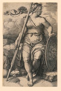 Pallas Athéné (Minerva) alkotó: Lucas van Leyden