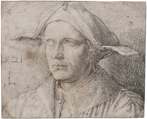 Egy fiatal férfi portréja alkotó: Lucas van Leyden