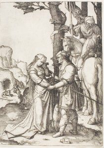 Szent György felszabadítja a hercegnőt alkotó: Lucas van Leyden