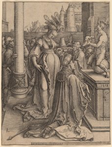 Salamon bálványimádása alkotó: Lucas van Leyden