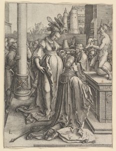 Salamon bálványimádása, 1514. alkotó: Lucas van Leyden