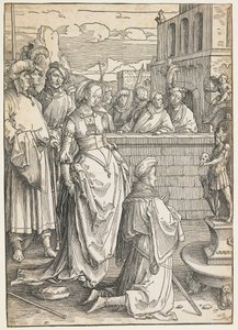 Salamon bálványimádása, c. 1512 alkotó: Lucas van Leyden
