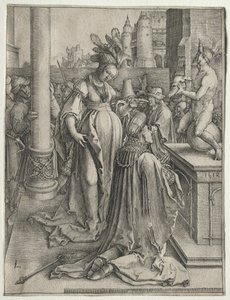 Salamon bálványimádása, 1514. alkotó: Lucas van Leyden