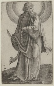 Szent Bertalan, 1511 körül (metszet) alkotó: Lucas van Leyden