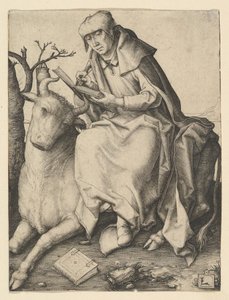 Szent Lukács, kb. 1508. alkotó: Lucas van Leyden
