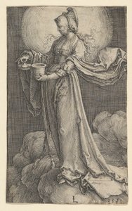 Szent Mária Magdolna a felhőkön, 1518. alkotó: Lucas van Leyden