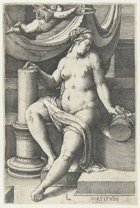 Jobbulást Vortitudo (cím az objektumon) Hét erény (sorozat címe) alkotó: Lucas van Leyden
