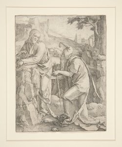 Krisztus megkísértése alkotó: Lucas van Leyden