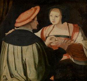 Az eljegyzés alkotó: Lucas van Leyden