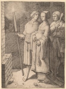 A fáklyás férfi és egy nő, akit egy bolond követ alkotó: Lucas van Leyden
