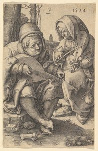 A zenészek, 1524. alkotó: Lucas van Leyden