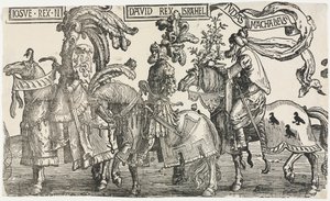 A kilenc hős: Joshua, David, Judas Maccabees, 1515-1517. alkotó: Lucas van Leyden