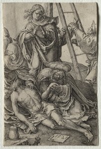 A szenvedés: Leszállás a keresztről alkotó: Lucas van Leyden