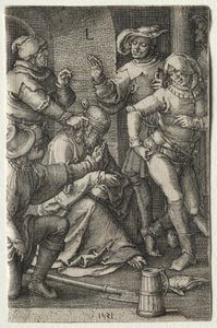A passió: Krisztus kigúnyolása, 1521. alkotó: Lucas van Leyden