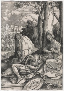 A nők hatalma: Sámson és Delila, 1512 körül (fametszet) alkotó: Lucas van Leyden
