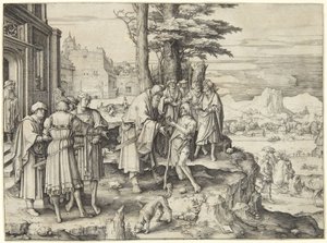 A tékozló fiú hazatérése alkotó: Lucas van Leyden