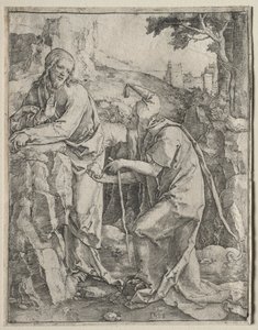 Krisztus megkísértése alkotó: Lucas van Leyden