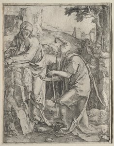 Krisztus megkísértése, 1518. alkotó: Lucas van Leyden