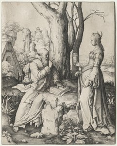Szent Antal megkísértése, 1509. alkotó: Lucas van Leyden